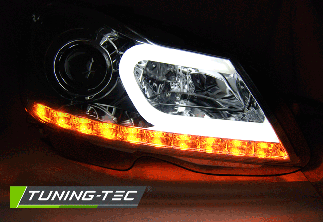 Tuning-Tec Mercedes W204 Tube Light, Facelift, 2011-2014-ig, fekete tuning lámpa 1