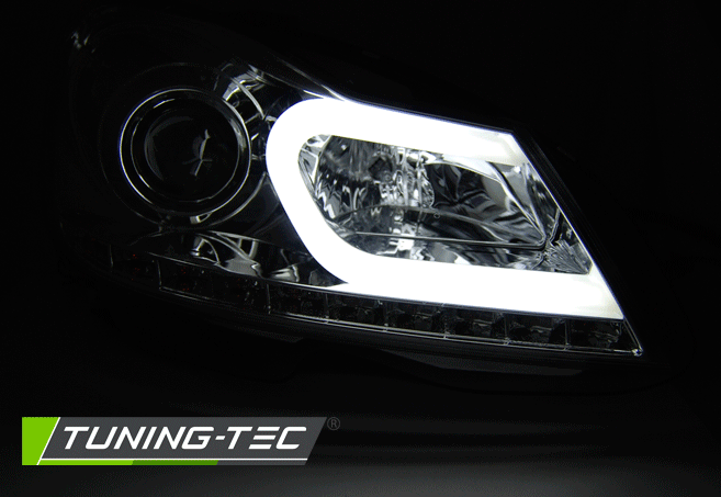 Tuning-Tec Mercedes W204 Dayline, 2011-2014-ig Facelift, ledes index, króm tuning lámpa 1