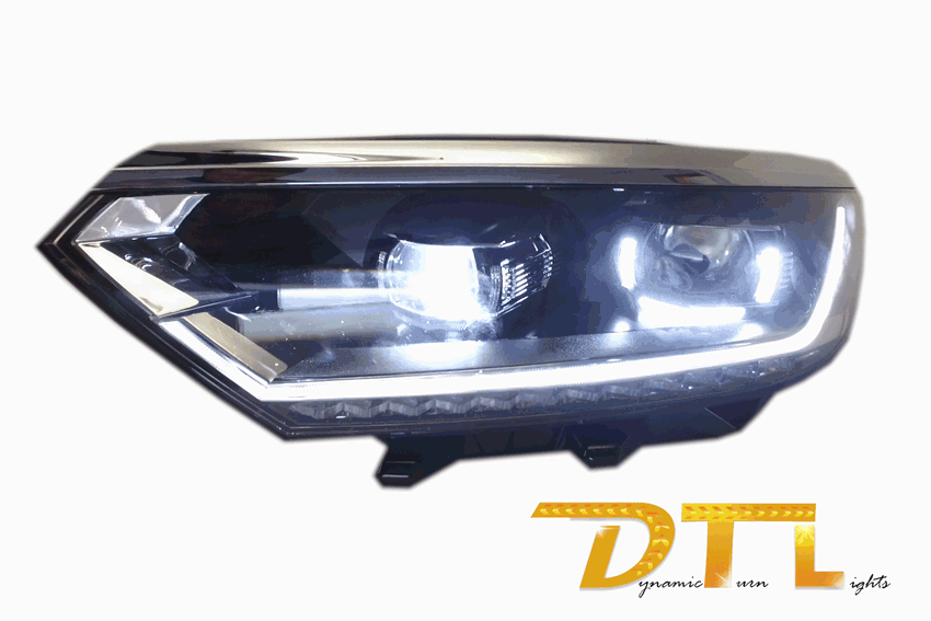 Depo Auto Lamp Volkswagen Passat B8 3G, 2014-2019-ig, Bi-LED Matrix, futófényes indexel, halogénről Full Led-re tuning lámpa 1