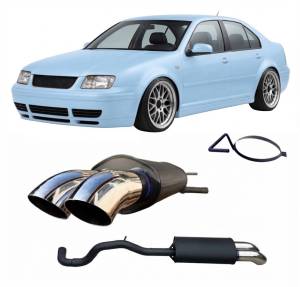 Paragi Volkswagen Bora, 50mm-es cső átmérő, 2x80mm Diesel Design véggel, műbizonylatos típusspecifikus sportkipufogó