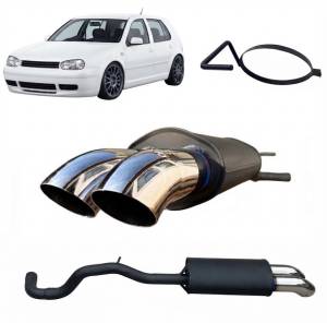 Paragi Volkswagen Golf 4 TDI, 60mm-es csatlakozás, 2x80mm-es Diesel design, műbizonylatos típusspecifikus sportkipufogó
