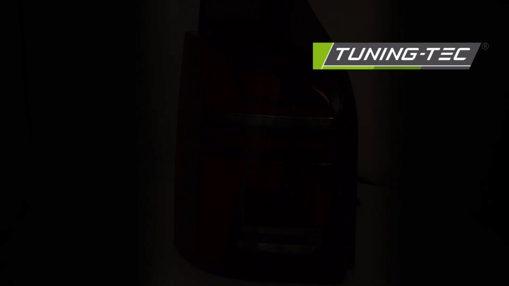 Tuning-Tec Volkswagen Transporter T5, 2003-2015-ig, üdvözlőfénnyel ellátott, dinamikus indexes, piros, Full led tuning hátsó lámpa 1
