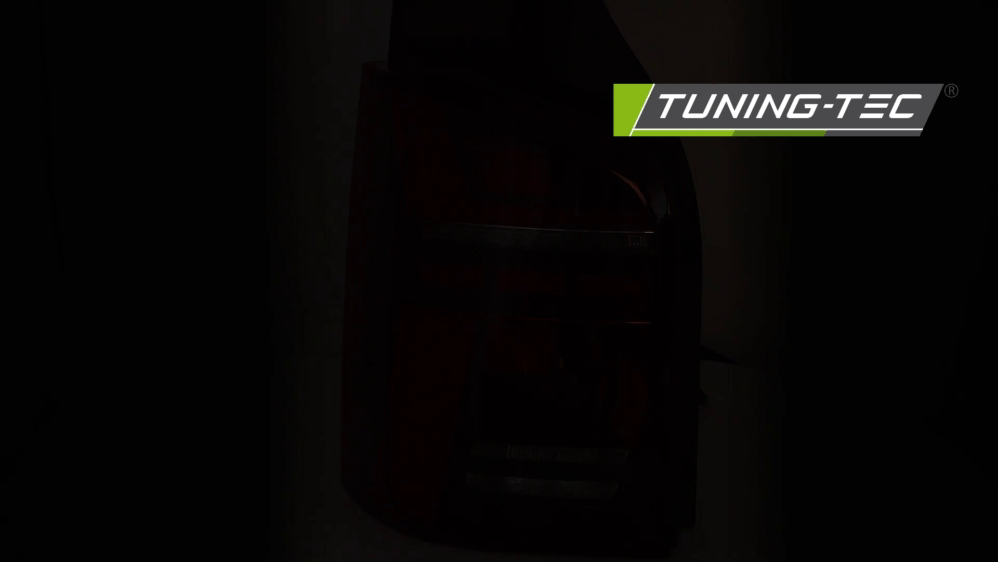 Tuning-Tec Volkswagen Transporter T5, 2003-2015-ig, üdvözlőfénnyel ellátott, dinamikus indexes, piros, Full led tuning hátsó lámpa 1