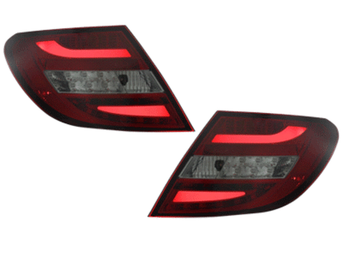 Depo Auto Lamp Mercedes W204 Sedan Facelift, 2007-2010-ig, ledes, füst-piros tuning hátsó lámpa 1