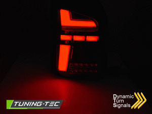 Tuning-Tec Volkswagen Transporter T5, futó indexes, dupla hátsó ajtóshoz, 2003-2009-ig, Ledes, fekete tuning hátsó lámpa 1