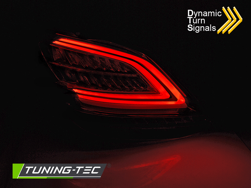 Tuning-Tec Mercedes C-Class W205, Limousine, 2014-2018-ig, futó fényes indexel, full led tuning hátsó lámpa 1