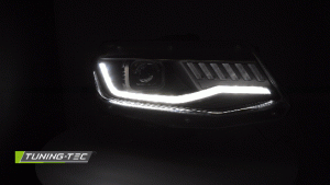 Tuning-Tec Chevrolet Camaro, 2016-2018-ig, gyárilag Xenonos, futó indexes, fekete tuning lámpa 5