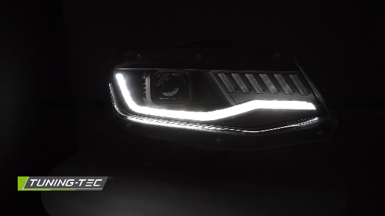 Tuning-Tec Chevrolet Camaro, 2016-2018-ig, gyárilag Xenonos, futó indexes, fekete tuning lámpa 5