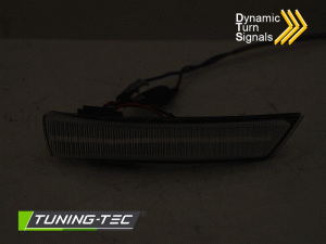 Tuning-Tec Ford Focus, MK2, MK3, Mondeo MK4, 2008-2018-ig, Visszapillantó tükörbe való, futó fényes, fehér irányjelző, index 1
