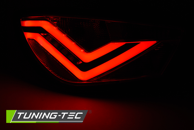 Tuning-Tec Seat Ibiza (Typ: 6J), 3 ajtós, 2008.06-2012-ig, piros tuning hátsó lámpa 1
