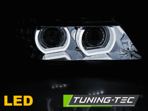 Tuning-Tec Bmw E90, E91, 2009-2011-ig, gyári xenonnal és AFS-el szereltekhez, Led index, DRL, fekete tuning lámpa 1