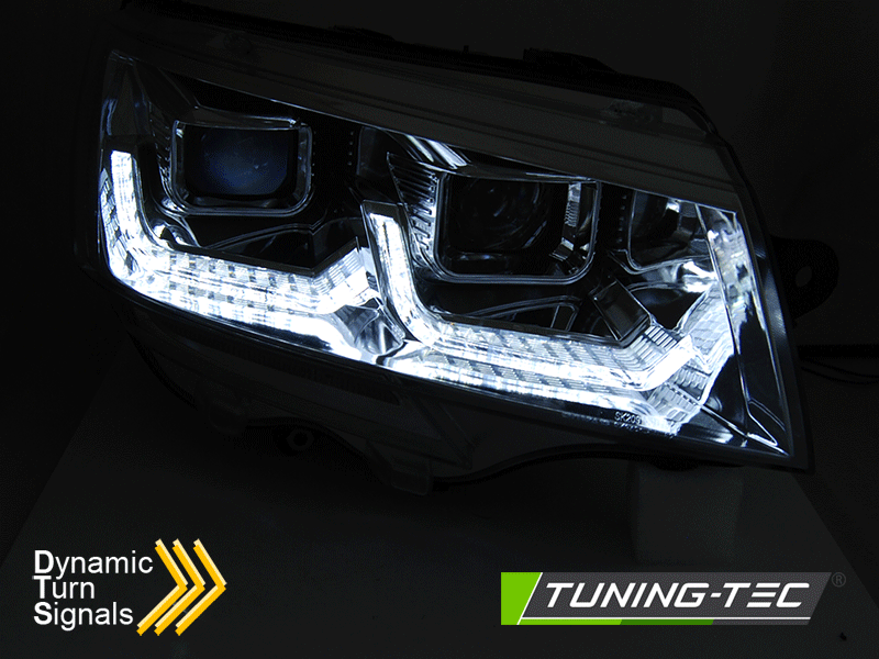Tuning-Tec Volkswagen Crafter II, futó indexes, DRL, 2017-től, FULL LED, fekete tuning lámpa 1
