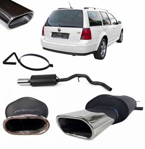 Paragi Volkswagen Golf 4 Variant, 50mm-es csatlakozással, 131x72mm-es csapott ovál, típusspecifikus sportkipufogó