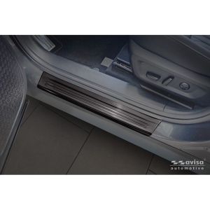 Avisa Avisa fekete rozsdamentes acél küszöbvédők Mitsubishi Outlander IV 2025-hez - - "Lines" - 4 részes Door sill protectors