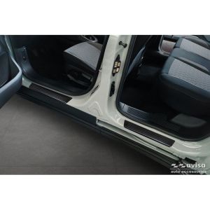 Avisa Avisa Black Inox küszöbvédők alkalmas Ford Tourneo Courier II 2023- "Lines" - 4 részes Door sill protectors