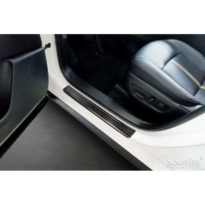 Avisa Avisa Black Inox küszöbvédők megfelelő Mazda CX-80 (KL) 2024- - "Lines" - 4 részes Door sill protectors