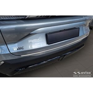 Avisa Avisa rozsdamentes acél hátsó lökhárítóvédő, amely alkalmas a BAIC Beijing 5 (X55) II 2023-hoz - Ezüst Rear bumper sill protection
