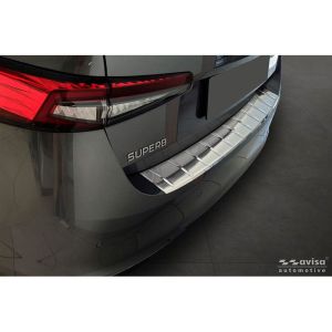 Avisa Avisa rozsdamentes acél hátsó lökhárítóvédő, alkalmas Skoda Superb IV Liftback 2024- - ezüst Rear bumper sill protection