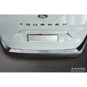 Avisa Avisa rozsdamentes acél hátsó lökhárítóvédő, amely alkalmas a Ford Tourneo Courier II / Transit Courier II 2023-hoz - Ezüst Rear bumper sill protection