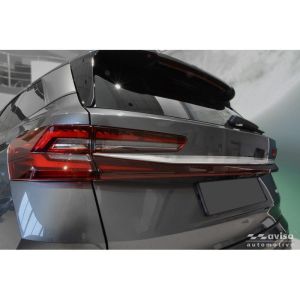 Avisa Avisa szálcsiszolt, rozsdamentes acél csomagtérajtó burkolat, alkalmas Skoda Kodiaq II (PS7) 2024-hez Rear bumper sill protection