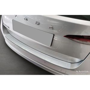Avisa Avisa rozsdamentes acél hátsó lökhárítóvédő, alkalmas Skoda Octavia IV 2019-2024 és FL 2024- - Puha ezüst Rear bumper sill protection