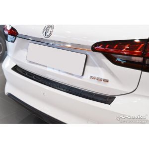 Avisa Avisa 3D Carbon hátsó lökhárító védő, alkalmas MG 5 SW (EV) 2022- - Fekete Rear bumper sill protection