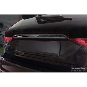 Avisa Avisa fekete krómozott rozsdamentes acél csomagtérajtó burkolat, amely alkalmas a Volvo V60 II 2018-hoz Rear bumper sill protection
