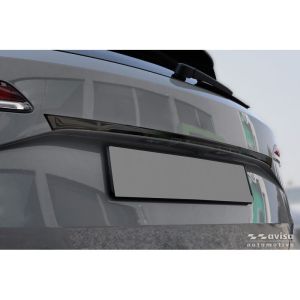 Avisa Avisa fekete krómozott rozsdamentes acél csomagtérajtó burkolat alkalmas Skoda Karoq (NU7) Facelift 2022-hez Rear bumper sill protection