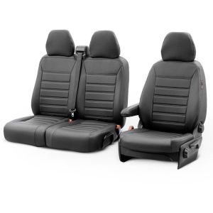 Otom otoM New York Design Műbőr üléshuzatok 2+1 alkalmas Fiat Ducato 2024- & Peugeot Boxer 2024-hez és Toyota Proace Max 2024- (kartámasz a vezetőülésen és a padban) Seat covers custom-fit