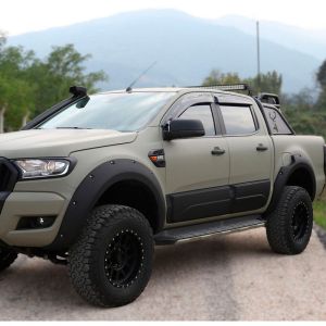 Oneway Egyirányú karosszériaburkolat alkalmas Ford Ranger T6/T7/T8 2012-2022 - Matt fekete Side skirts