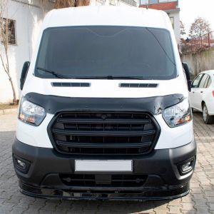 Oneway Ford Transit MK8 Facelift 2019-hez használható egyirányú motorháztető védő - Fényes fekete Bonnet covers