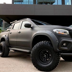 Oneway Oneway Set sárvédő fáklyák alkalmas Mercedes X-Class W470 2017- - Matt fekete Side skirts
