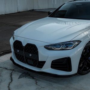 Oneway Egyirányú első légterelő BMW i4 G26 M-Pack 2021- és 4-Series G26 M-Pack/M440i 2021-hez - Fényes fekete Front spoilers