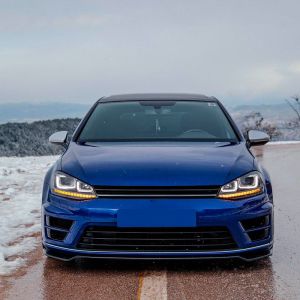 Oneway Egyirányú első légterelő Volkswagen Golf VII HB/Variant R/R Line 2013-2016 típushoz - Fényes fekete Front spoilers