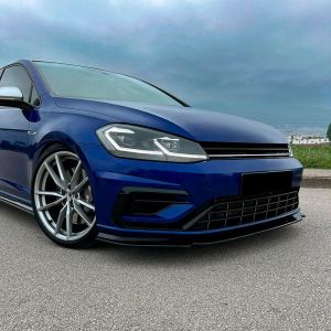 Oneway Egyirányú első légterelő Volkswagen Golf VII (7.5) HB/Variant R 2017-2020 modellhez - 3-as verzió - Fényes fekete Front spoilers