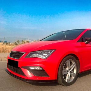 Oneway Egyirányú első légterelő Seat Leon (5F) HB/SC/ST FR/Cupra Facelift 2017-2020-hoz - 2-es verzió - Fényes fekete Front spoilers