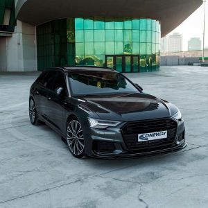 Oneway Egyirányú első légterelő alkalmas Audi A6 S-Line/S6 C8 (Sedan/Avant) 2018- - 3-as verzió - Fényes fekete Front spoilers