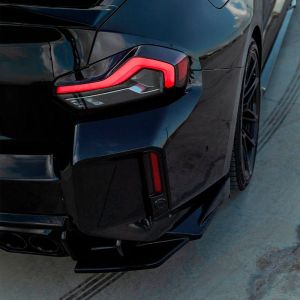 Oneway Egyirányú hátsó oldalsó diffúzorok alkalmas BMW M2 G87 Coupe 2023- - Fényes fekete Diffusers