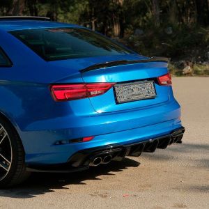 Oneway Egyutas csomagtartó légterelő, alkalmas Audi A3 S-Line/S3/RS3 Sedan 8V/8V Facelift 2013-2020-hoz - Fényes fekete Ready-made rear spoilers