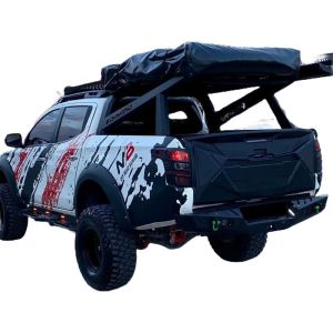 Oneway Egyirányú csomagtérajtó fedél alkalmas Mitsubishi L200 Triton 5/6 2015- - Matt fekete Rear bumper sill protection