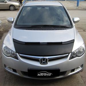 AutoStyle AutoStyle motorháztető védő a Honda Civic szedánhoz / hibrid 2007-2008 fekete Bonnet bra