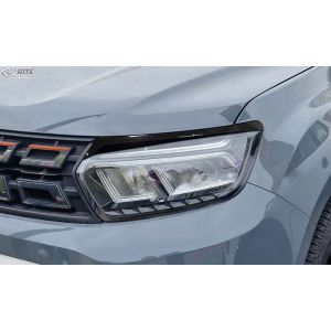 Rdx RDX fényszóró légterelő Dacia Duster II 2018-2024 (ABS Gloss Black) számára Headlight styling