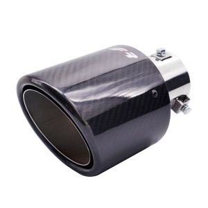 Simoni Racing Simoni Racing kipufogóvég kerek/ferde fényes szén+inox - 114xL185mm - Beépítés 38-63mm SS with clamp