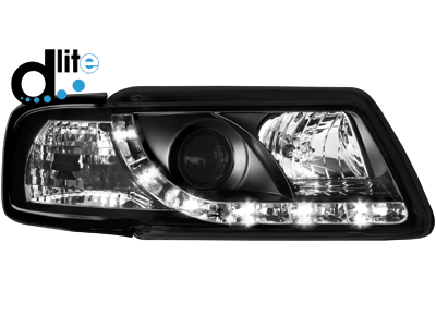 Dectane Audi A3, 8L DRL nappali fényes, 1996-2000-ig, fekete tuning lámpa 1