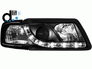Dectane Audi A3, 8L DRL nappali fényes, 1996-2000-ig, fekete tuning lámpa 1